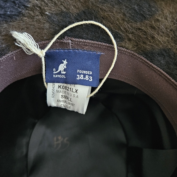 Kangol Animal Print Angora Cloche Cap / Hat Size Small - Picture 6 of 8